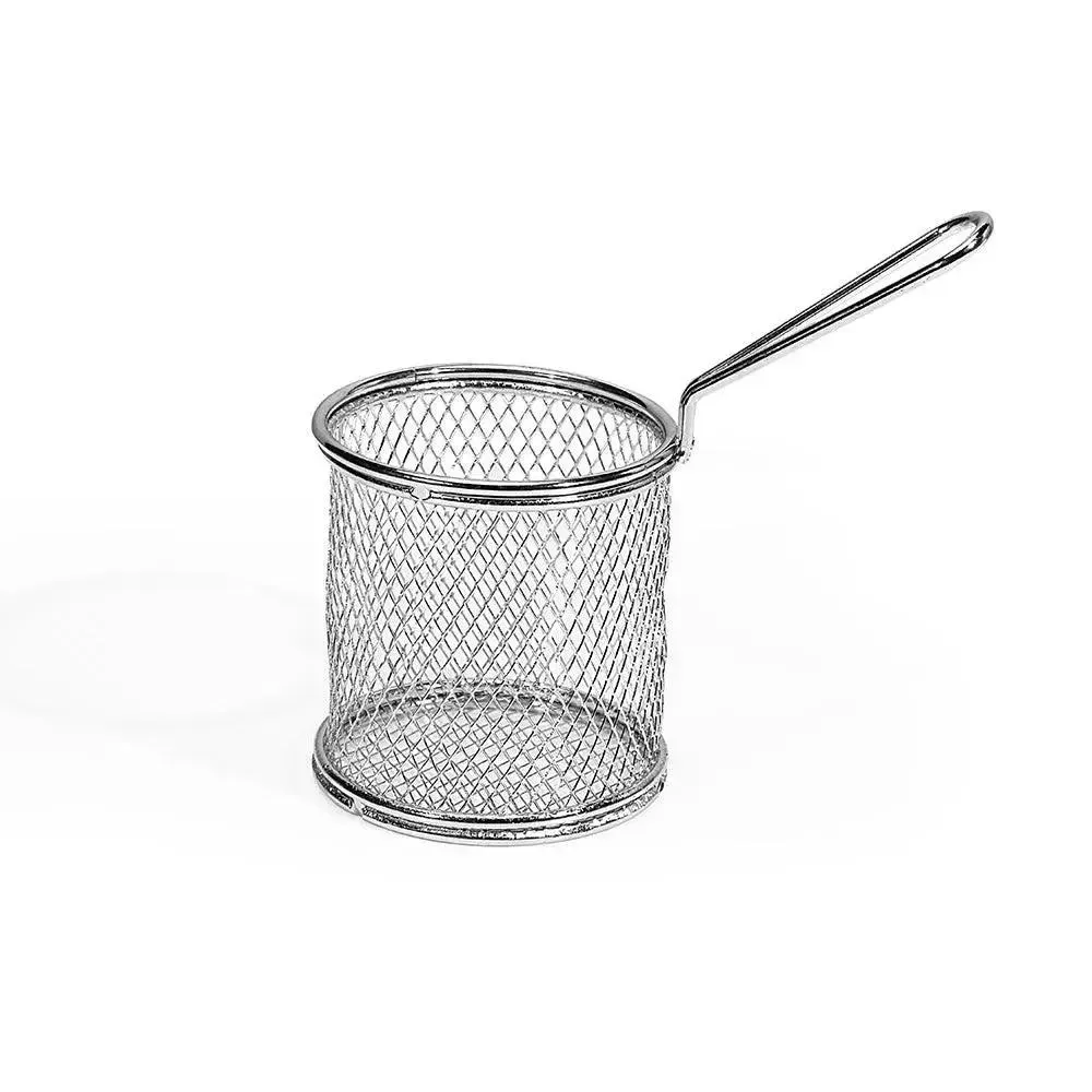 Wundermaxx, Wire Frying Basket, Round, 15.5 cm Length, 8 cm Width, 8 cm Height, Carbon Metal, Silver