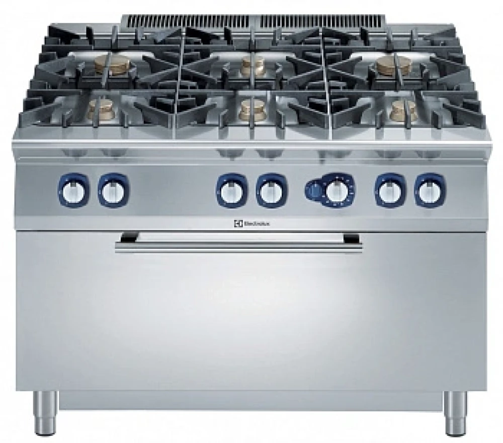 Electrolux, 6 Burners, Gas Range with Large Gas Oven, 120 x 93 x 85 cm (L x W x H)
