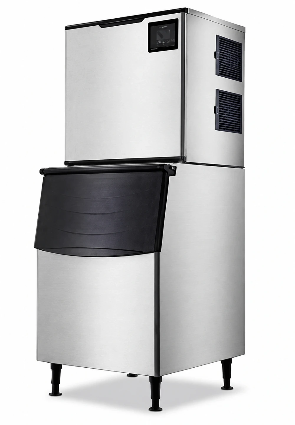 Modular Cube Ice Machine, 225 kg/24h Ice Production, 170 kg Storage, Stainless Steel, 76 × 83.2 × 171.5 cm (W × D × H)