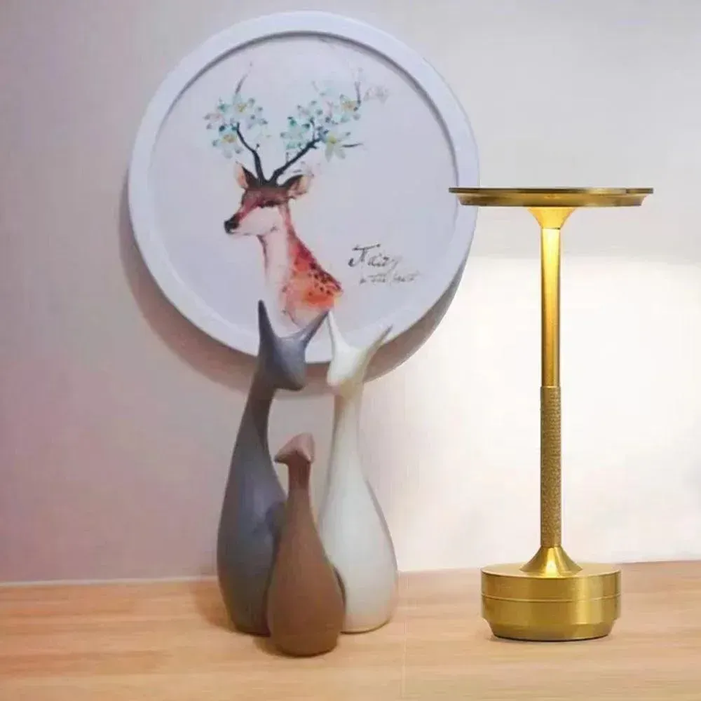 Wundermaxx, Table Lamp, 3000 mAh Battery, Type C USB, 38 cm Height, Gold Finish