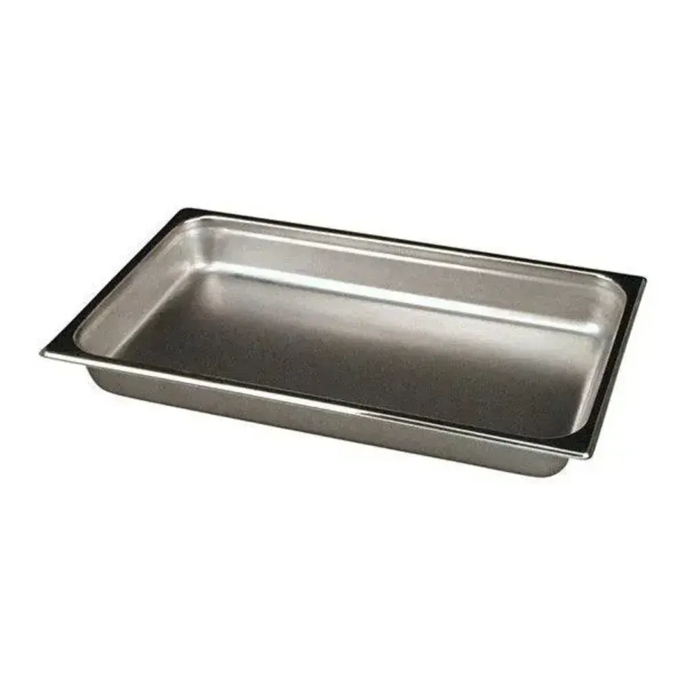 Wundermaxx Stainless Steel chafing Insert 1/1, L 53 x W 32.5 x H 6.55 cm, Capacity 9 Litres