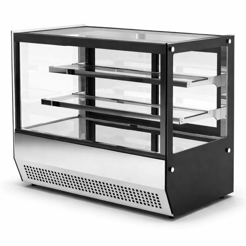 Display Refrigerator 2 Shelves Electric Digital Thermostat Glass Shelves Rear Sliding Door 120 × 56 × 73 cm (L × W × H)