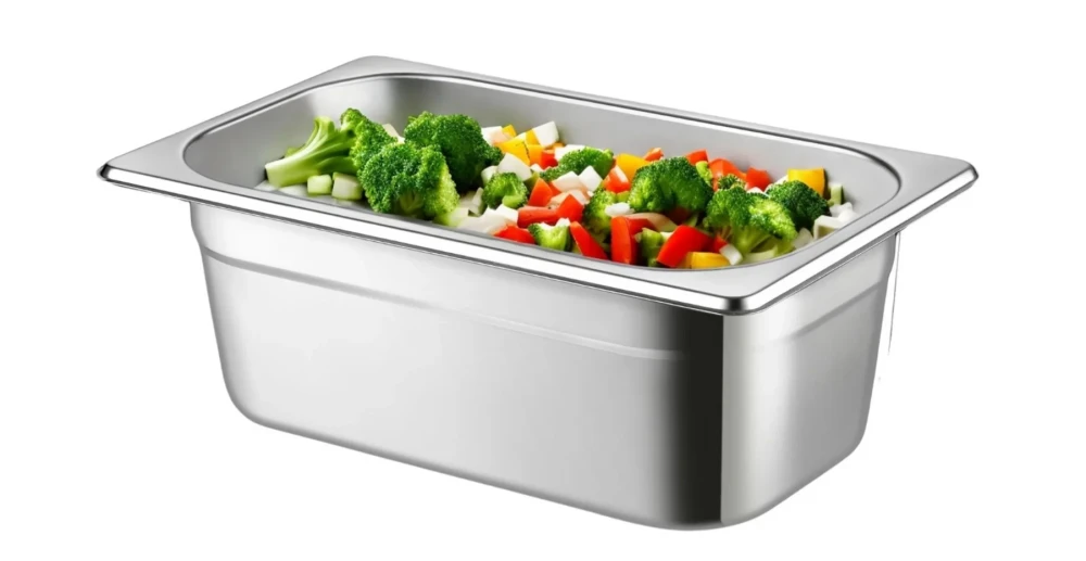 Stainless Steel GN 1/4 Pan, 2.8 L, 26.5 × 16.2 × 10 cm