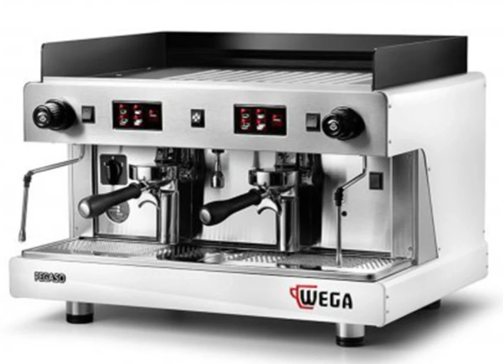 Wega 2-Group Automatic Coffee Machine, 10.5L Boiler, 3.7kW, 230V, White, 74 × 55.5 × 51.5 cm (W x D x H)
